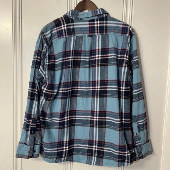 Eddie Bauer Men’s Button Down Flannel Blue Plaid Size XL - Picture 10 of 13